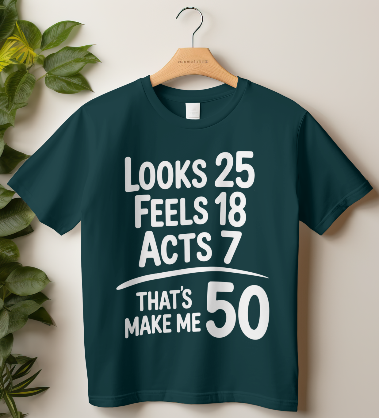 50th Birthday Unisex Classic Crew T-Shirt (That's Make Me 50)