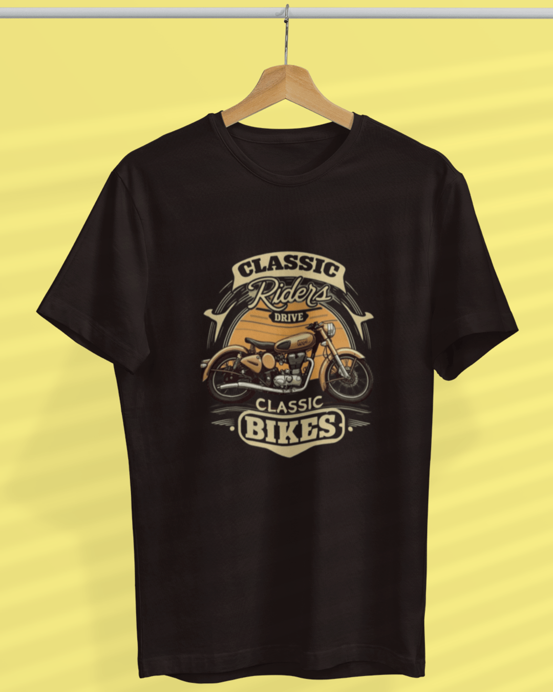 Round Neck Half Sleeve Biker T-Shirt (Classic Riders Drive Classic