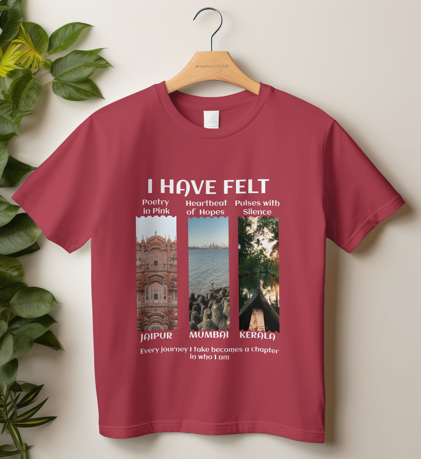 Round Neck Half Sleeve Travel T-Shirt (Jaipur, Mumbai and Kerala)