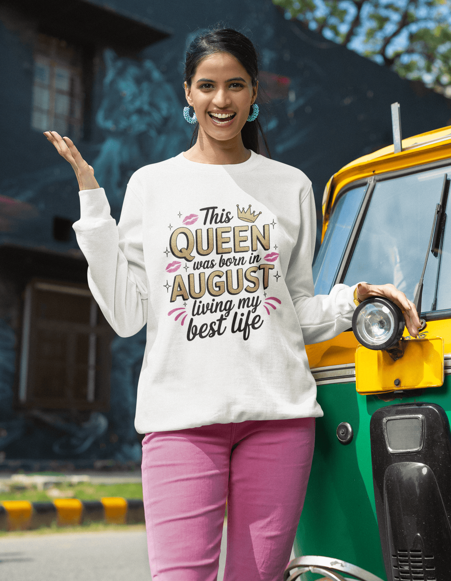 August Birthday Unisex Sweatshirt Full Sleeve(This Queen Was born in August)