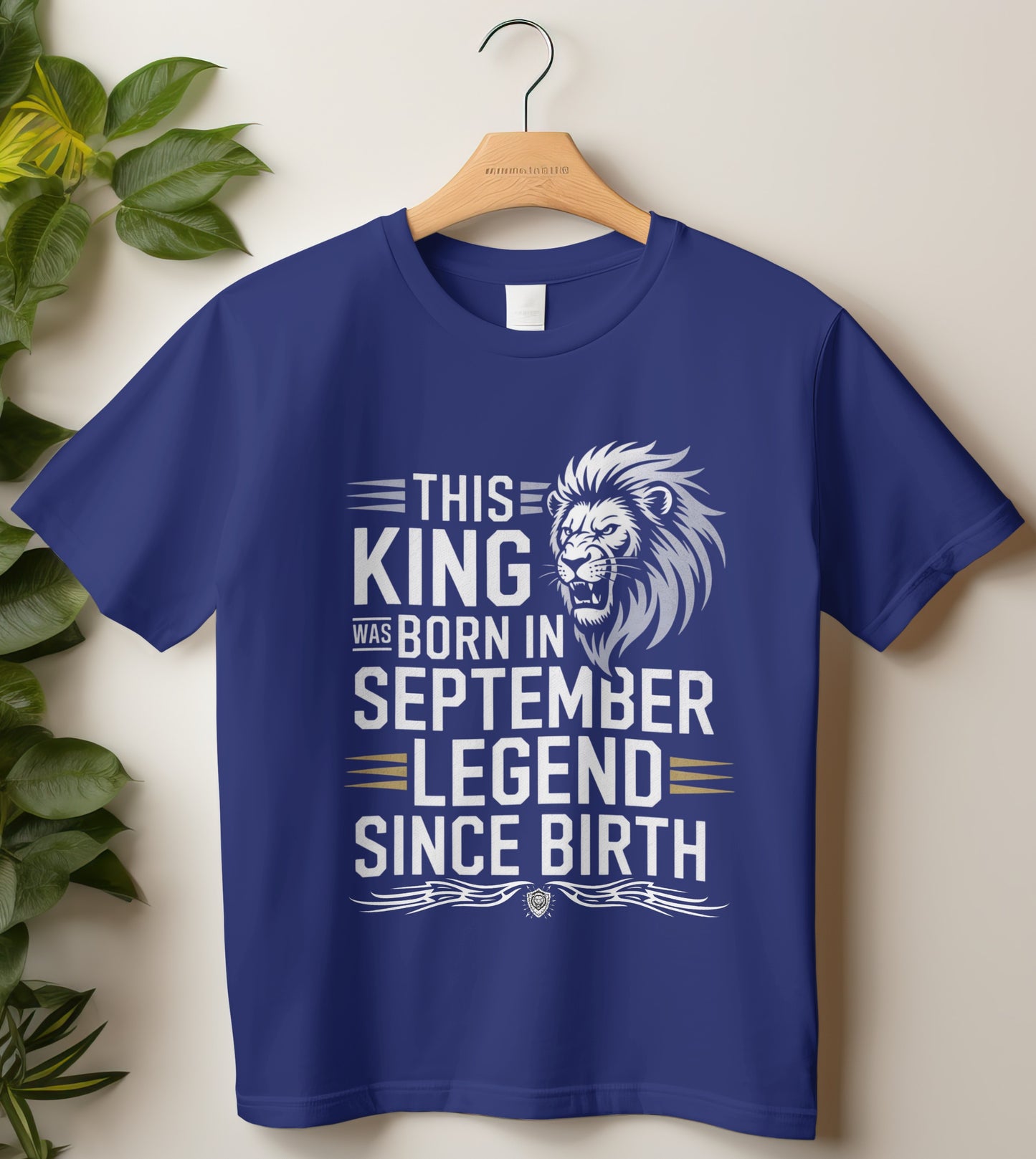 September Birthday T-shirt Round Neck Half Sleeve (This King Was Born in September legend Since Birth)