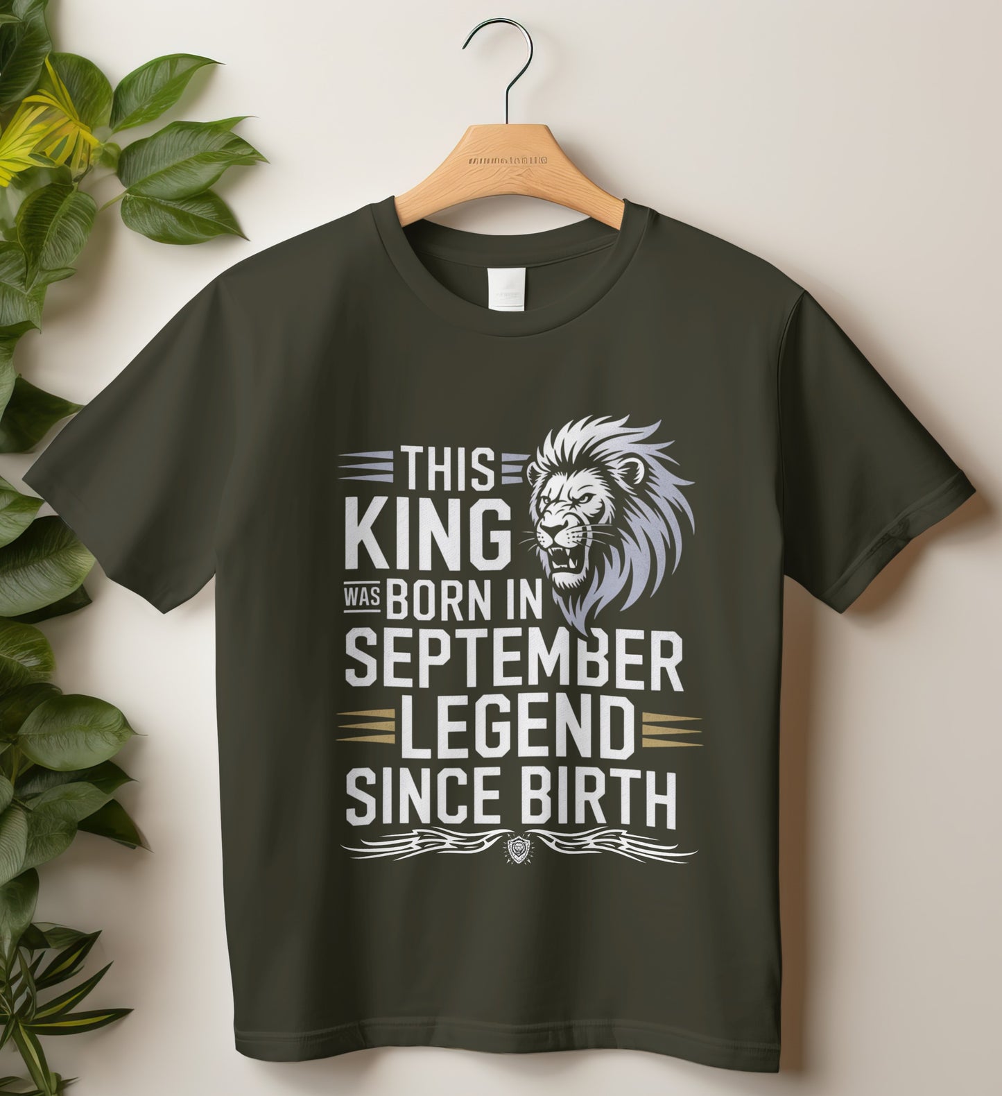 September Birthday T-shirt Round Neck Half Sleeve (This King Was Born in September legend Since Birth)