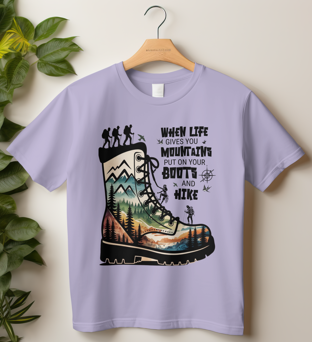 Travel Unisex Classic Crew T-Shirt (When Life Gives you Mountains)