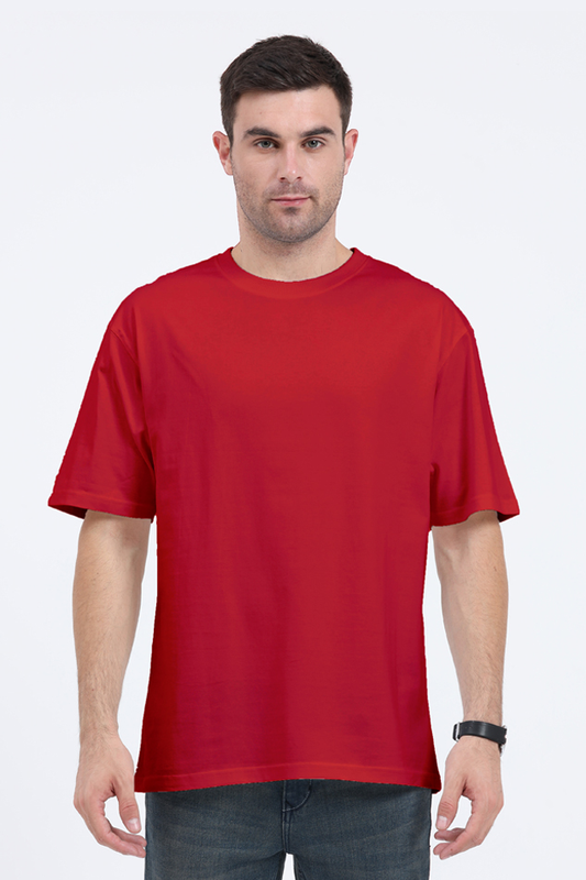 Oversized Classic T-Shirt Solid (Red)