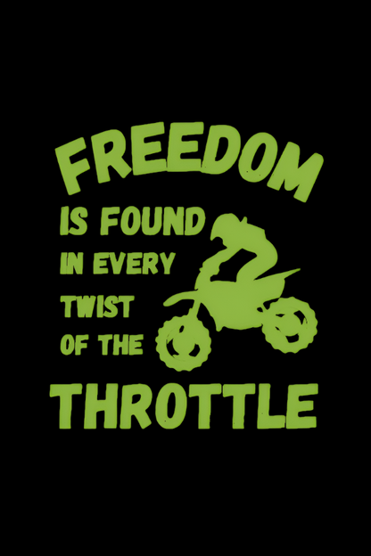 Round Neck Half Sleeve Biker T-Shirt (Freedom is Found)