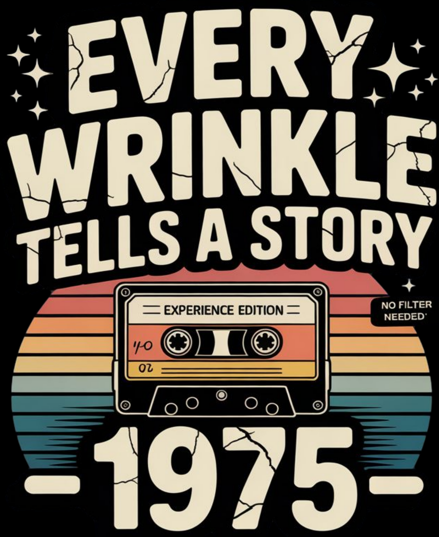 1975 Unisex Classic Crew T-Shirt (Every Wrinkle Tells a Story)