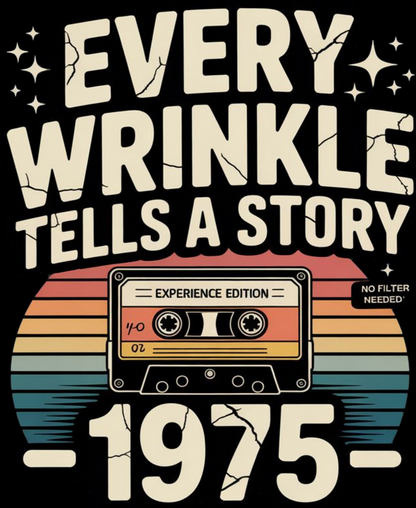 1975 Unisex Classic Crew T-Shirt (Every Wrinkle Tells a Story)