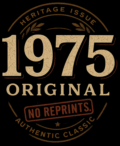 1975 Unisex Classic Crew T-Shirt (Original No Reprint)