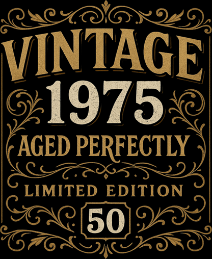 1975 Birthday Male Classic Crew T-Shirt (Vintage 1975)