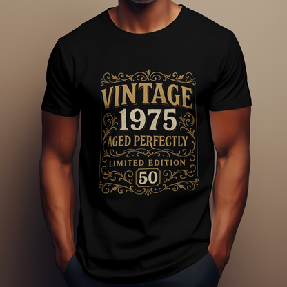 1975 Birthday Male Classic Crew T-Shirt (Vintage 1975)