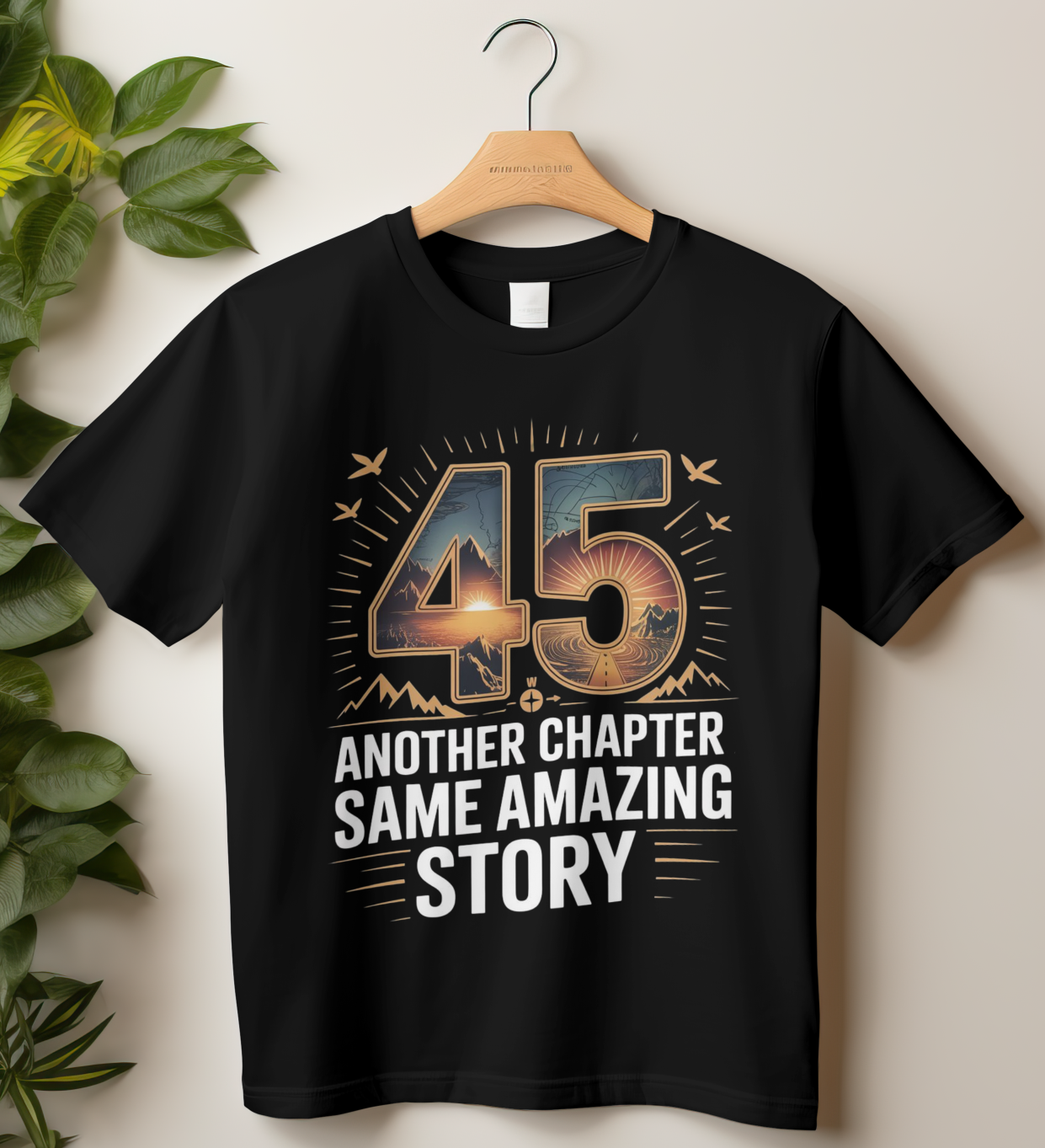 45th Birthday Unisex Classic Crew T-Shirt (45 Another Chapter)