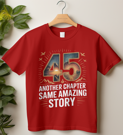 45th Birthday Unisex Classic Crew T-Shirt (45 Another Chapter)