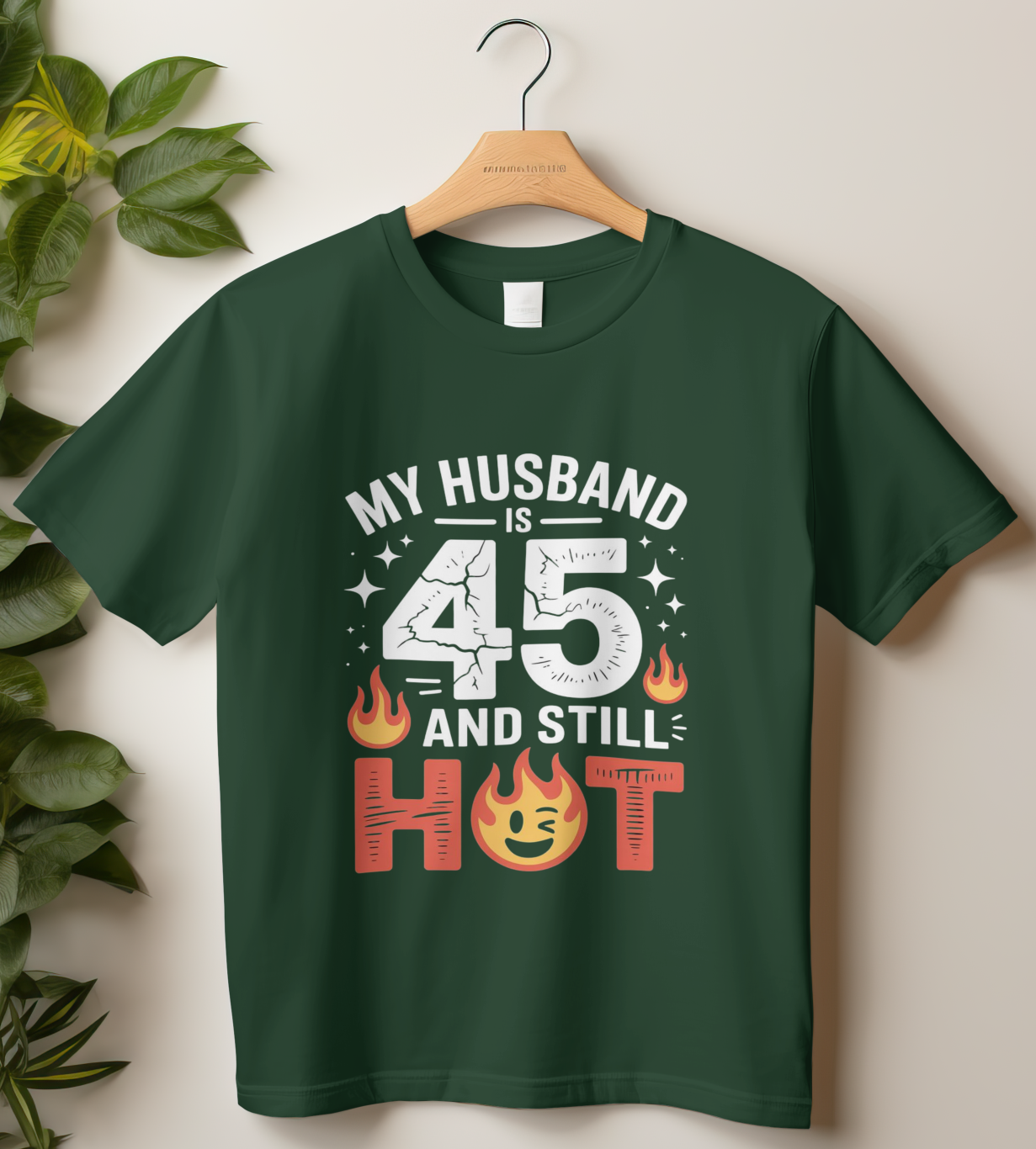 45th Birthday Unisex Classic Crew T-Shirt (My Husband is 45)