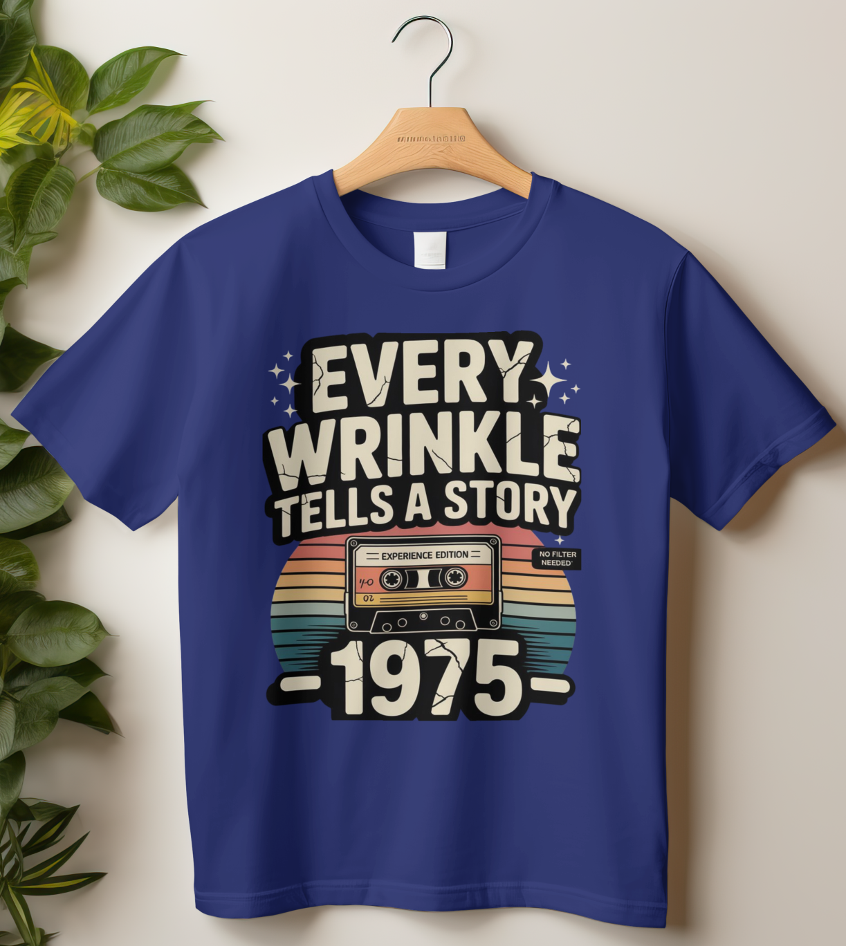1975 Unisex Classic Crew T-Shirt (Every Wrinkle Tells a Story)