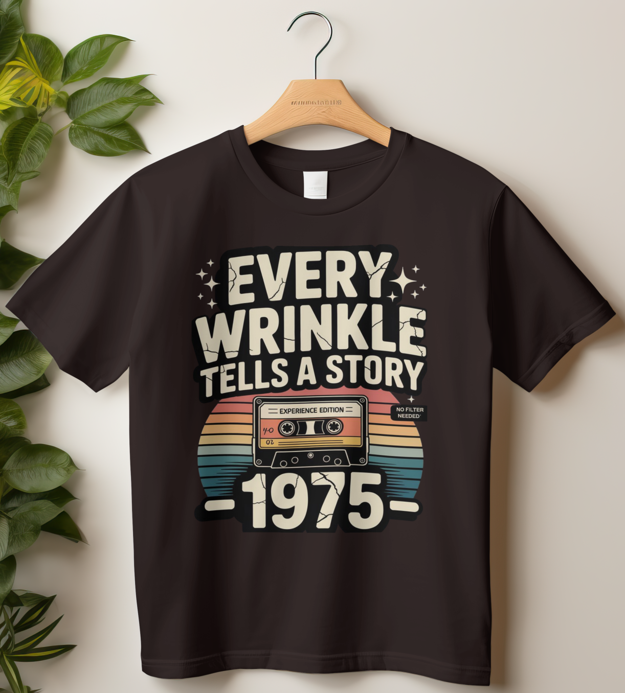 1975 Unisex Classic Crew T-Shirt (Every Wrinkle Tells a Story)