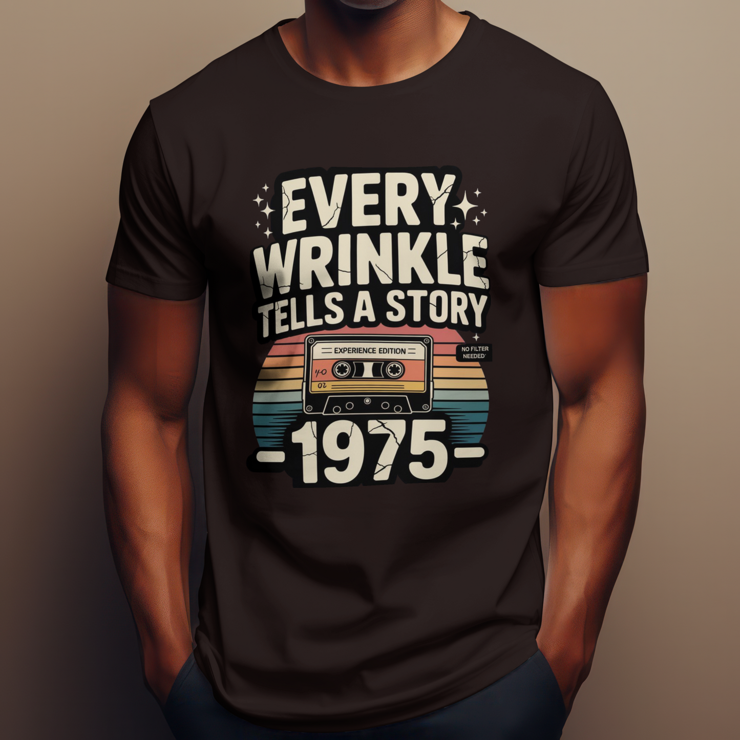 1975 Unisex Classic Crew T-Shirt (Every Wrinkle Tells a Story)