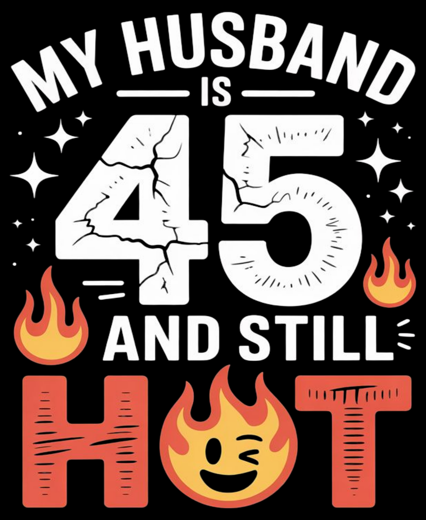 45th Birthday Unisex Classic Crew T-Shirt (My Husband is 45)