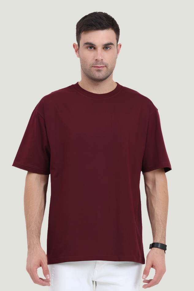 Oversized Classic T-Shirt Solid (Maroon)