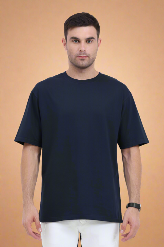 Oversized Classic T-Shirt Solid (Navy Blue)