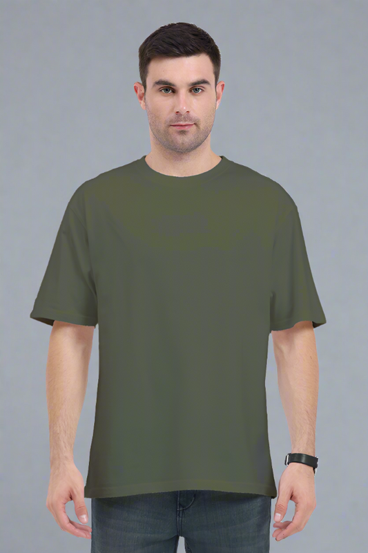 Oversized Classic T-Shirt Solid (Olive Green)