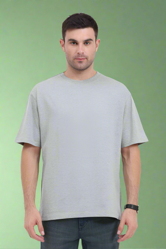 Oversized Classic T-Shirt Solid (Grey Melange)