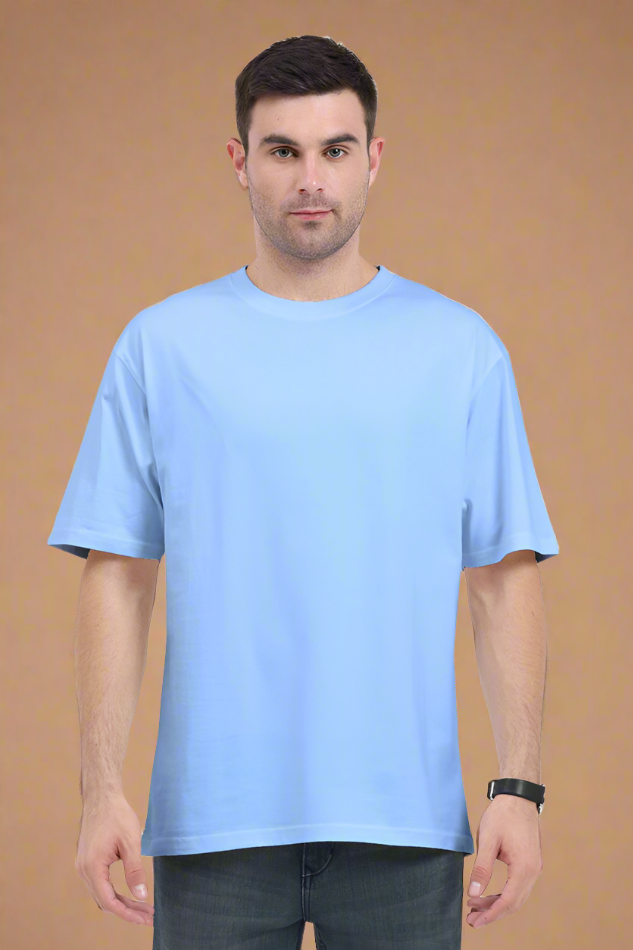 Oversized Classic T-Shirt Solid (Baby Blue)