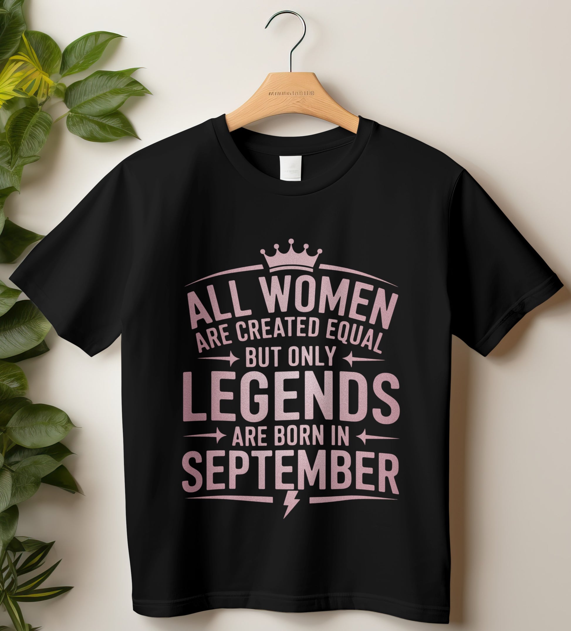 September Birthday T-shirt Round Neck Half Sleeve (All Women are Creat