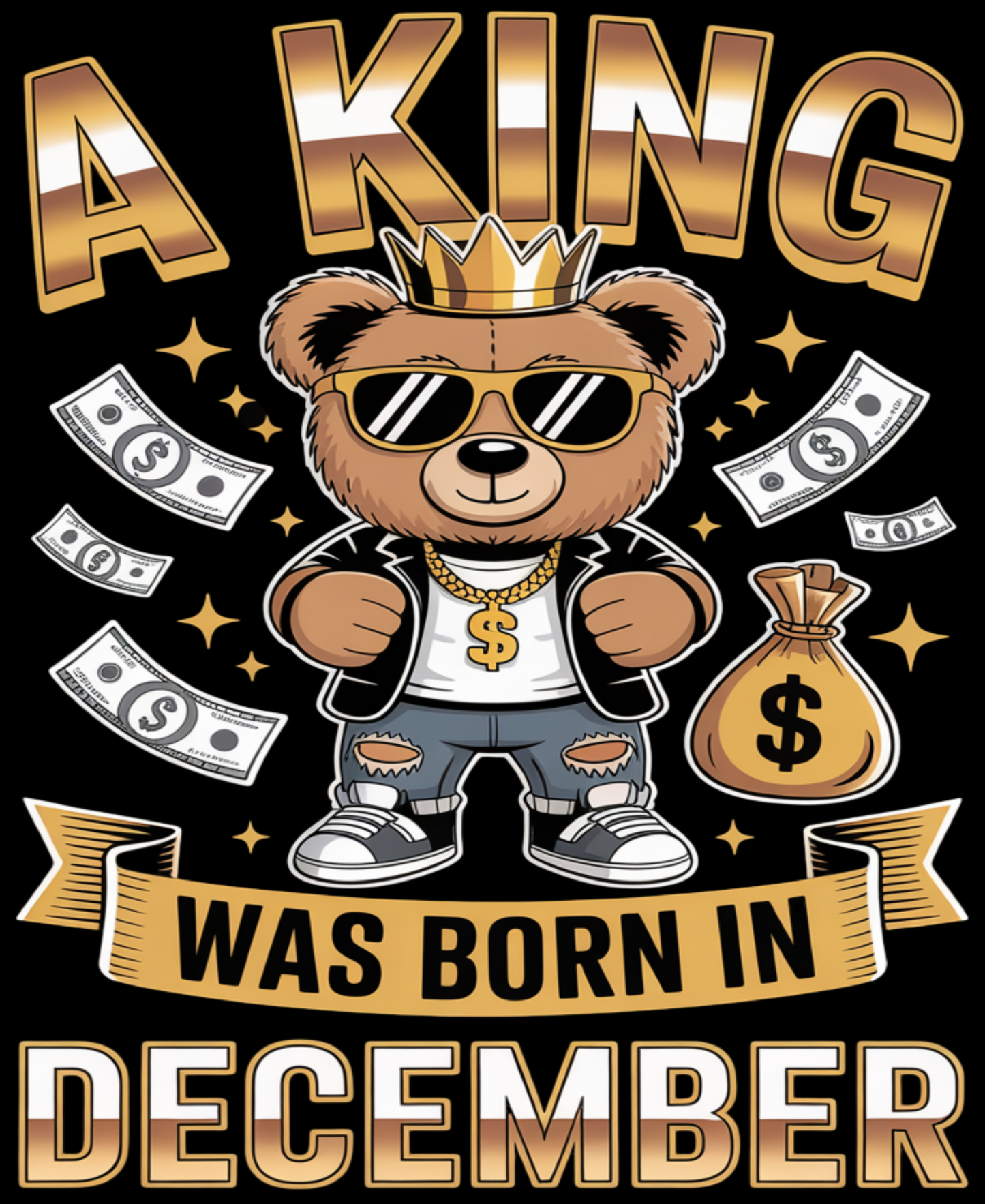 December Birthday Unisex Classic Crew T-Shirt (A King Was Born in December)