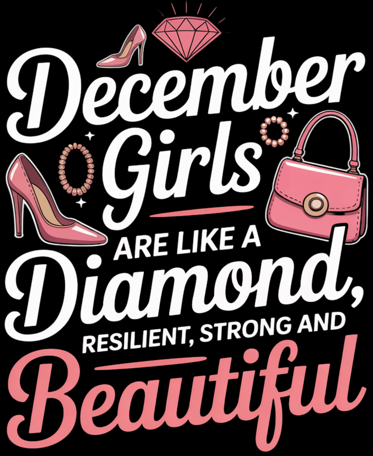 December Birthday Female Sweatshirt (December Girls are like a Diamond)