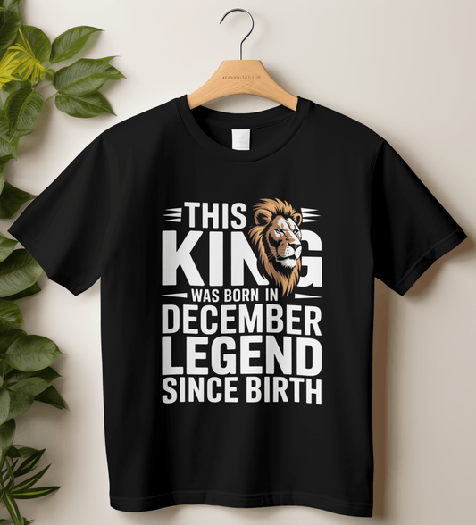 December Birthday Unisex Classic Crew T-Shirt (This king was born in DECEMBER)
