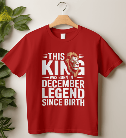 December Birthday Unisex Classic Crew T-Shirt (This king was born in DECEMBER)
