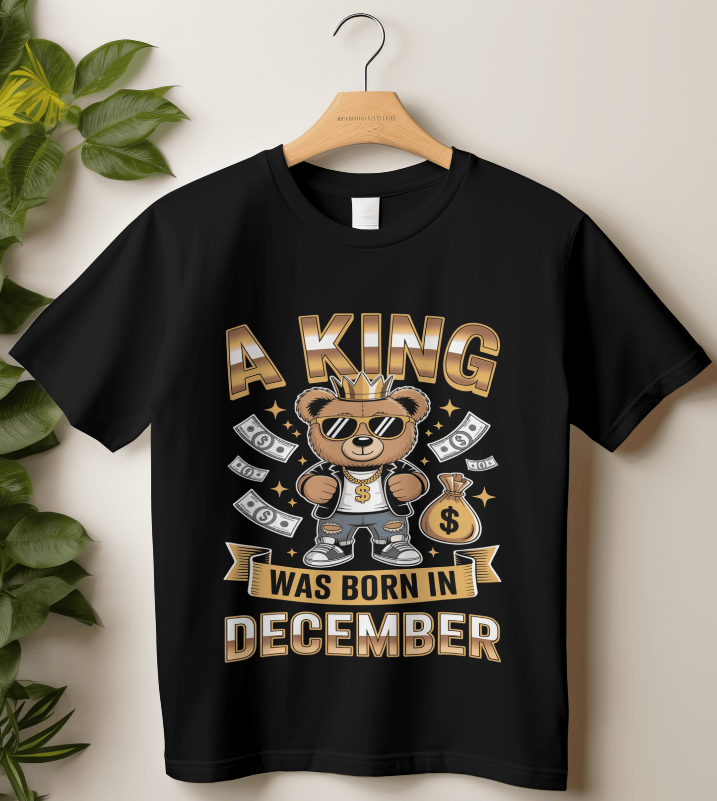 December Birthday Unisex Classic Crew T-Shirt (A King Was Born in December)