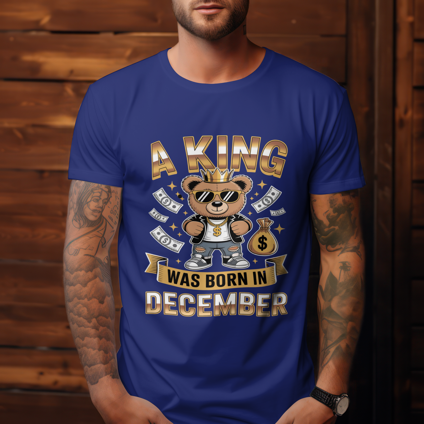 December Birthday Unisex Classic Crew T-Shirt (A King Was Born in December)