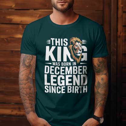 December Birthday Unisex Classic Crew T-Shirt (This king was born in DECEMBER)