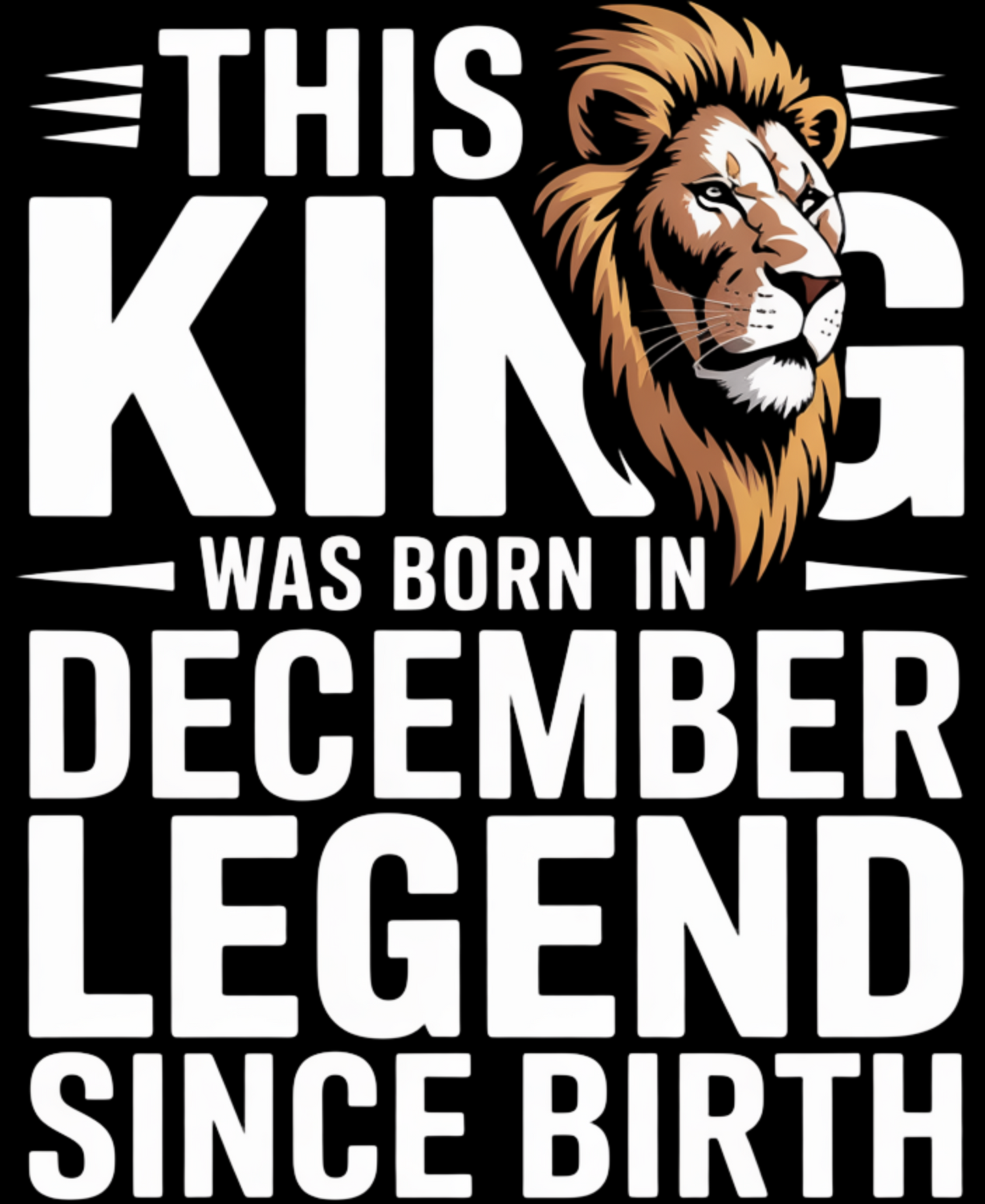 December Birthday Unisex Classic Crew T-Shirt (This king was born in DECEMBER)