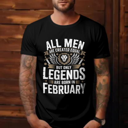 February Birthday Classic Crew T-Shirt (All Men Are Created Equal)