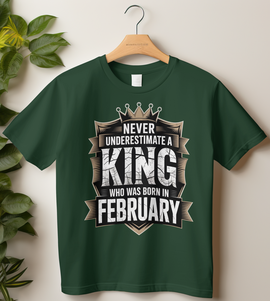 February Birthday Classic Crew T-Shirt (Never Underestimate)