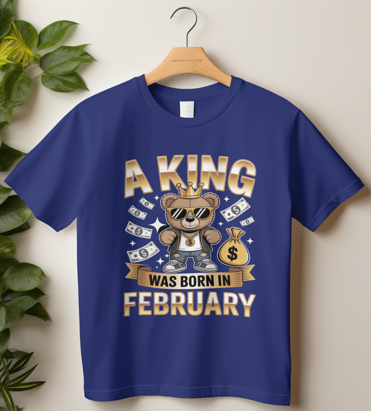 February Birthday Classic Crew T-Shirt (A King Was Born In February)