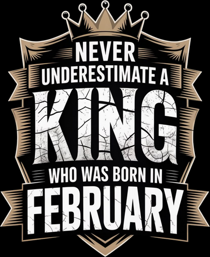 February Birthday Classic Crew T-Shirt (Never Underestimate)