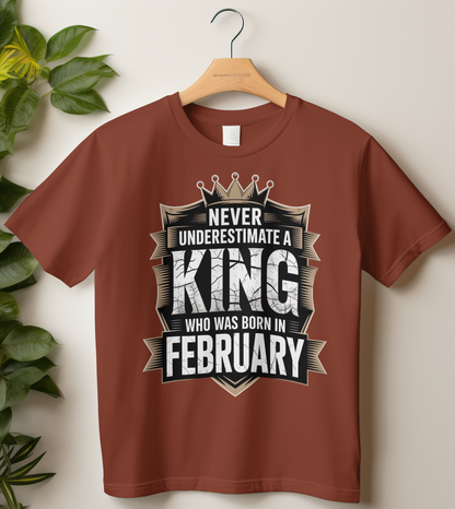 February Birthday Classic Crew T-Shirt (Never Underestimate)