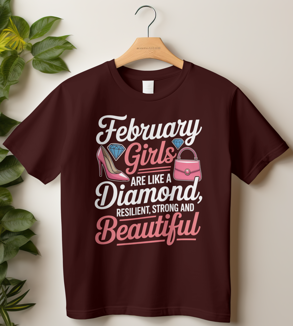 February Birthday Girl's Classic T-Shirt (February Girls are like a Diamond)