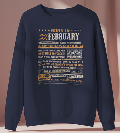 February Birthday women's Sweatshirt (Born in February)
