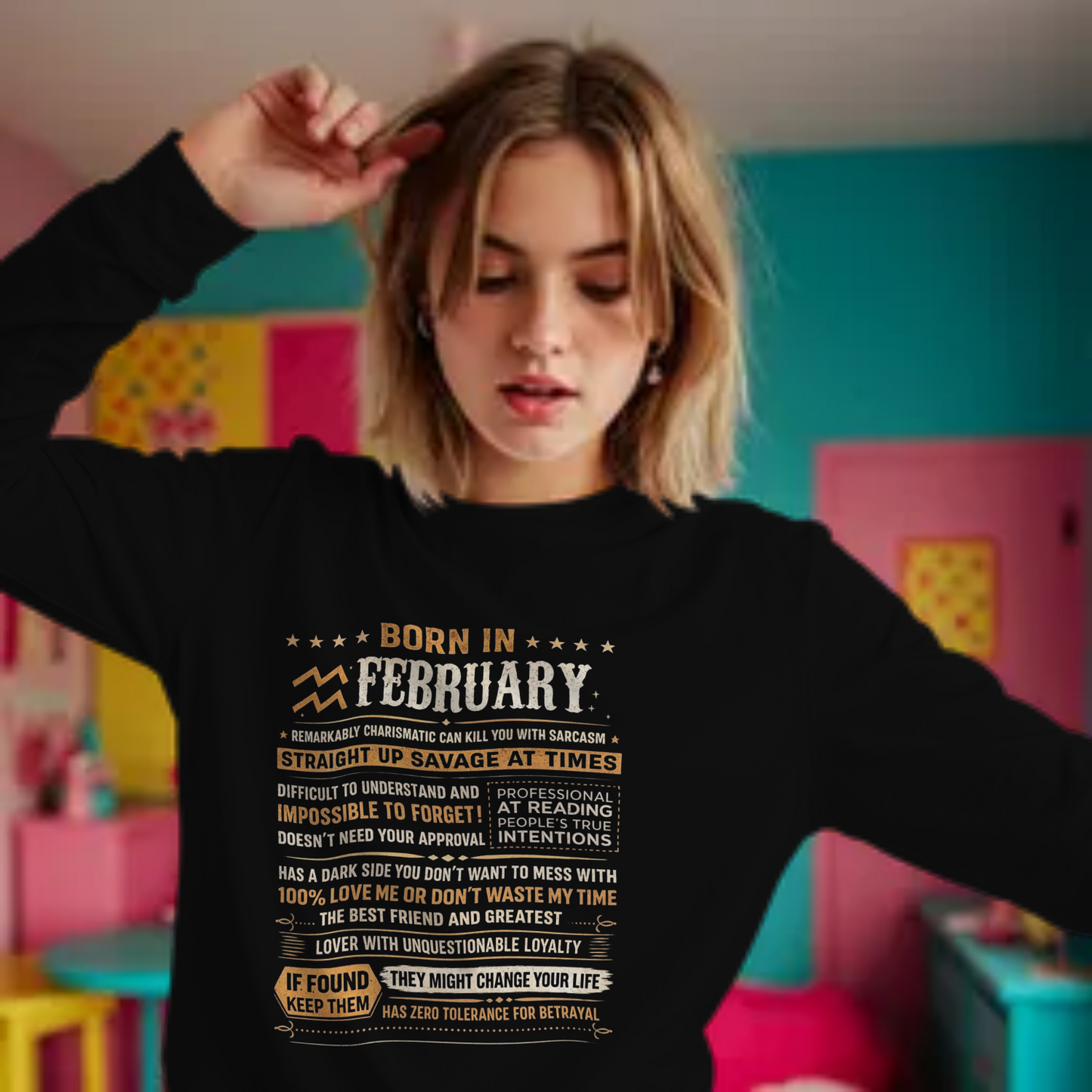 February Birthday women's Sweatshirt (Born in February)