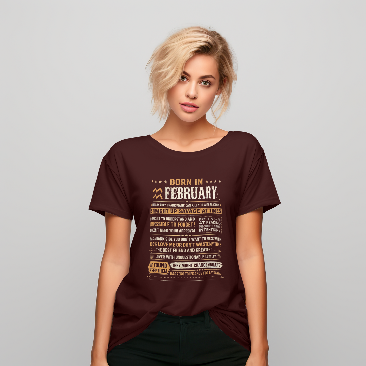 February Birthday Girl's Classic T-Shirt (Born in February)