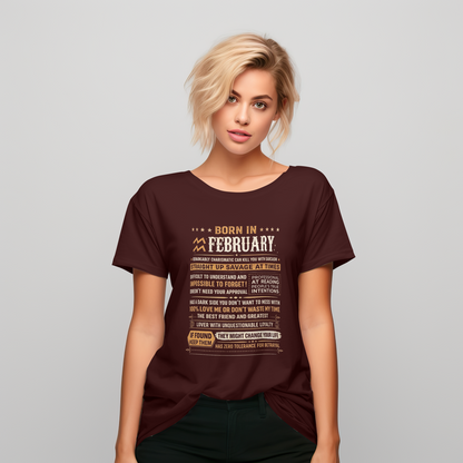 February Birthday Girl's Classic T-Shirt (Born in February)