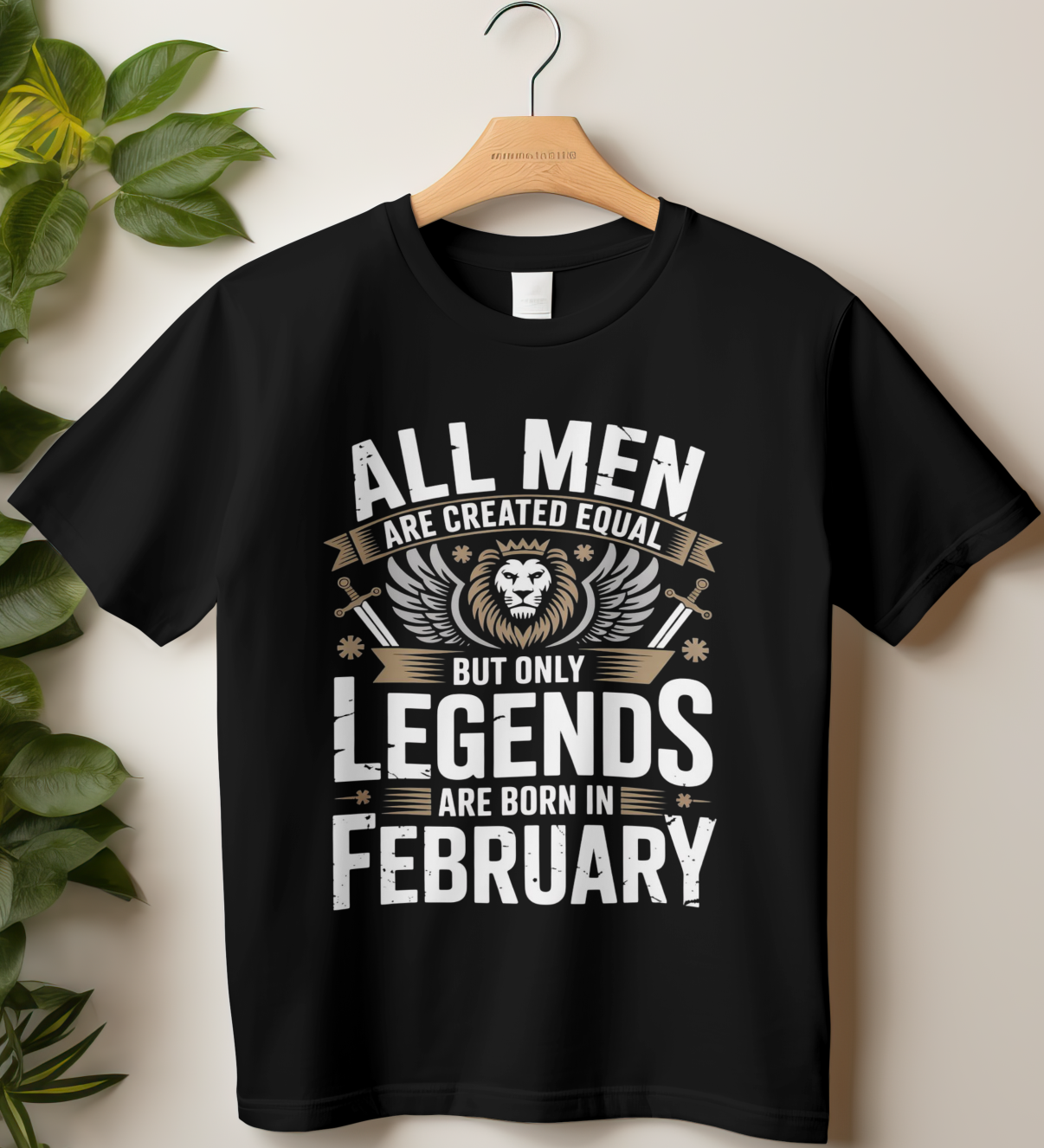 February Birthday Classic Crew T-Shirt (All Men Are Created Equal)