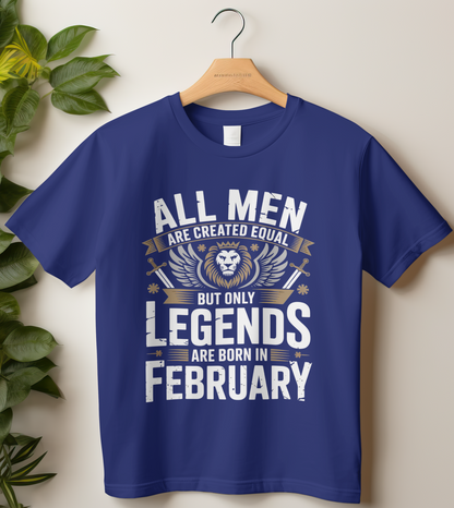 February Birthday Classic Crew T-Shirt (All Men Are Created Equal)