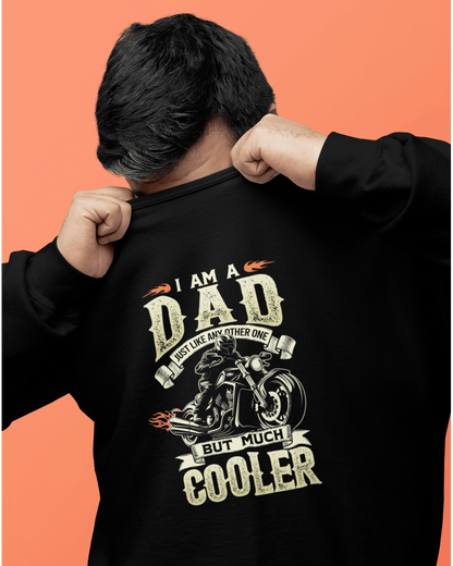 Round Neck Full Sleeve Biker Sweatshirt (I am a dad just like)