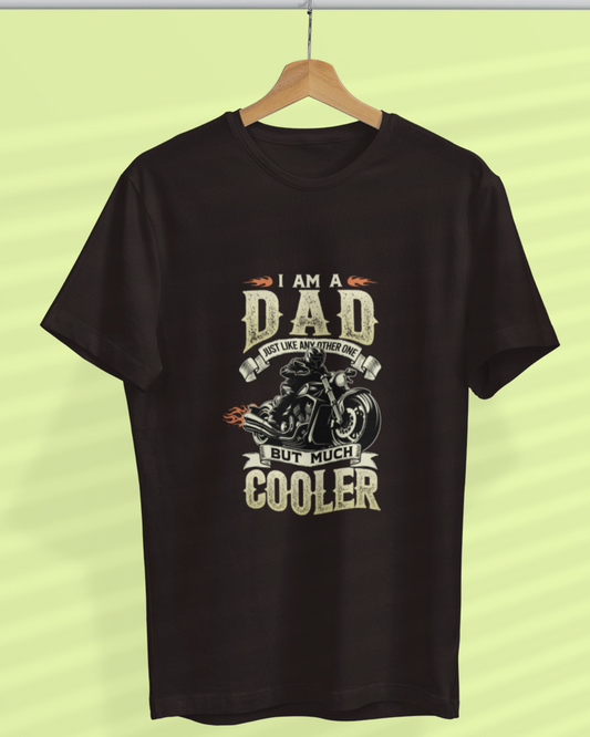 Round Neck Half Sleeve Biker T-Shirt (I am a dad just Like)