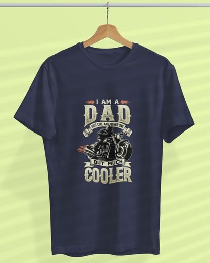 Round Neck Half Sleeve Biker T-Shirt (I am a dad just Like)